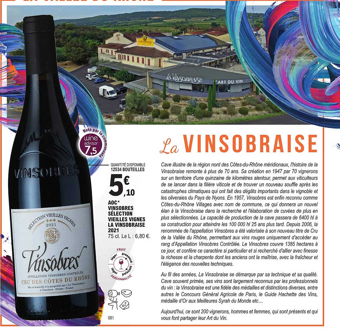 aoc vinsobres sélection vieilles vignes la vinsobraise 2021