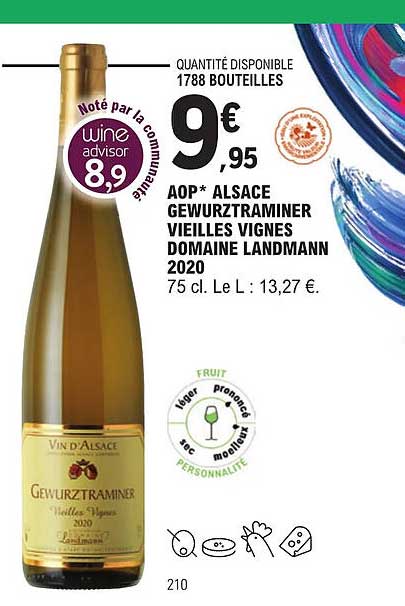 aop alsace gewurztraminer vieilles vignes domaine landmann 2020