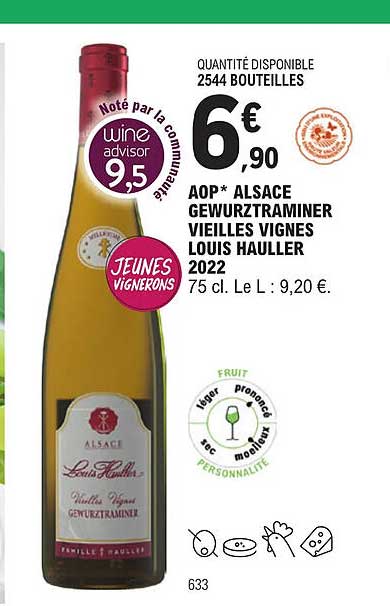 aop alsace gewurztraminer vieilles vignes louis hauller 2022