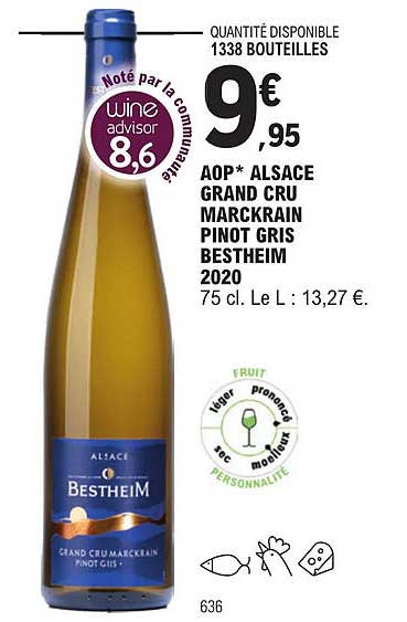 aop alsace grand cru marckrain pinot gris bestheim 2020