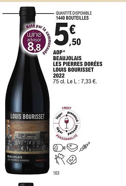 aop beaujolais les pierres dorées louis bourisset 2022