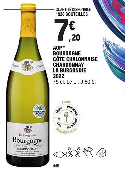 aop bourgogne côte chalonnaise chardonnay la burgondie