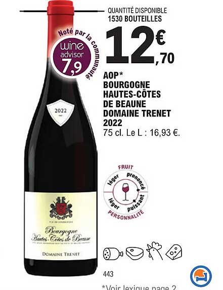 aop bourgogne hautes-côtes de beaune domaine trenet 2022