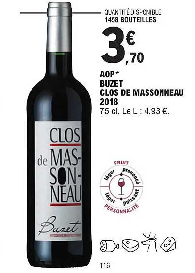 aop buzet clos de massonneau 2018