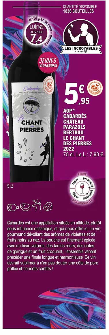 aop cabardès château parazols bertrou le chant des pierres 2022