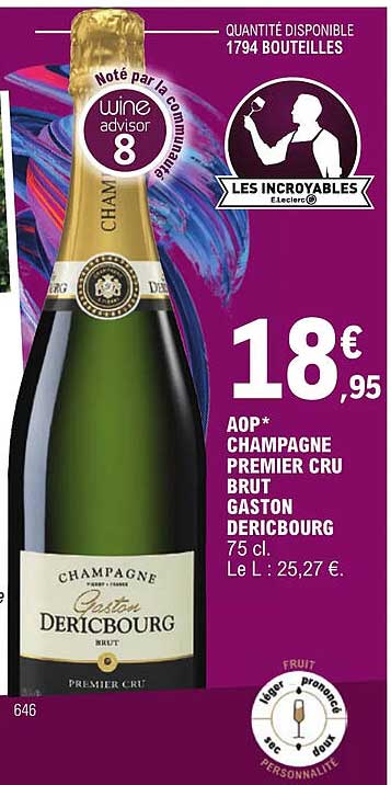 aop champagne premier cru brut gaston dericbourg