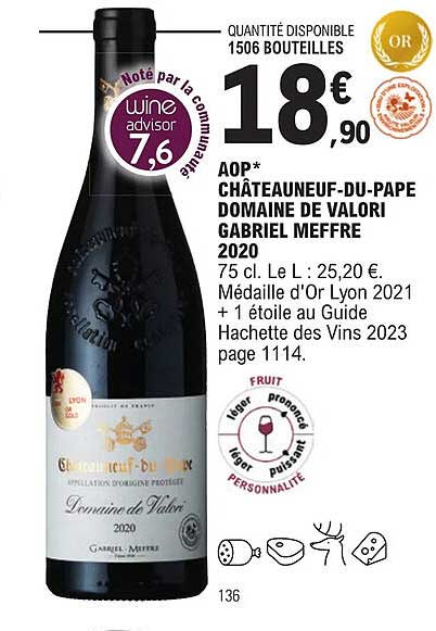 aop châteauneuf-du-pape domaine de valori gabriel meffre 2020