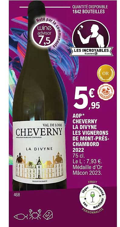 Aop Cheverny La Divyne Les Vignerons De Mont-prês-chambord 2022