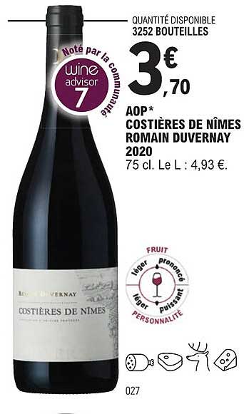 aop costières de nîmes romain duvernay 2020