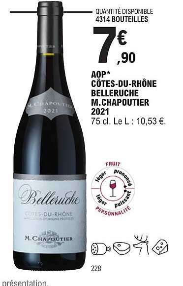 aop côtes-du-rhône belleruche m.chapoutier 2021