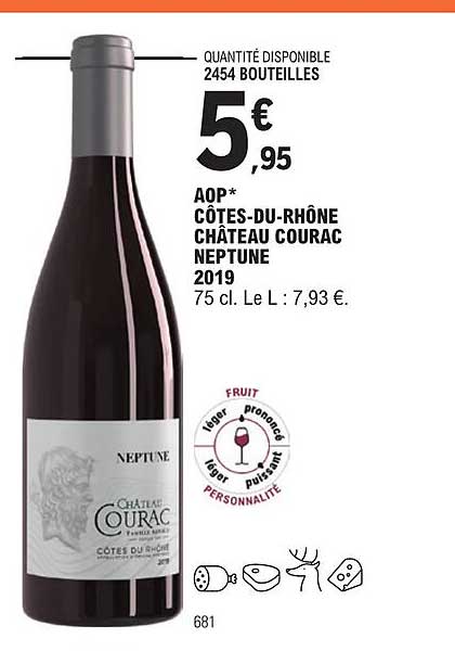 aop côtes-du-rhône château courac neptune 2019