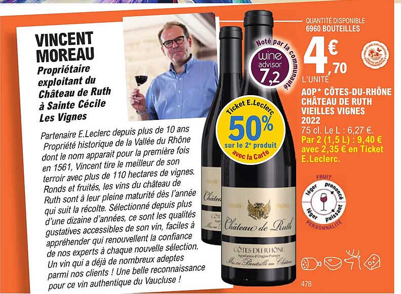 aop côtes-du-rhône château de ruth vieilles vignes 2022