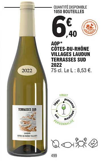aop côtes-du-rhône villages laudun terrasses sud 2022