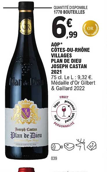 aop côtes-du-rhône villages plan de dieu joseph castan 2021