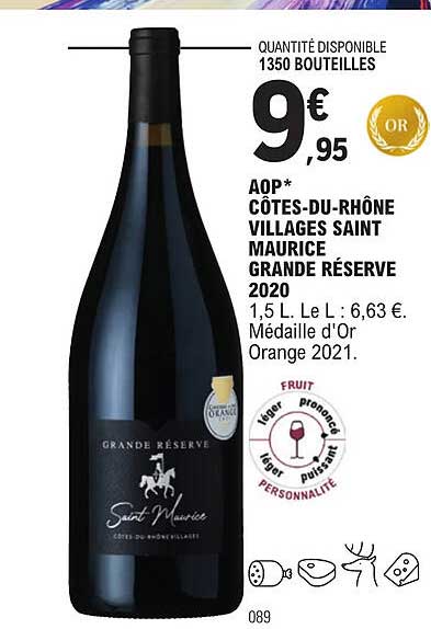 aop côtes-du-rhône villages saint maurice grande réserve 2020