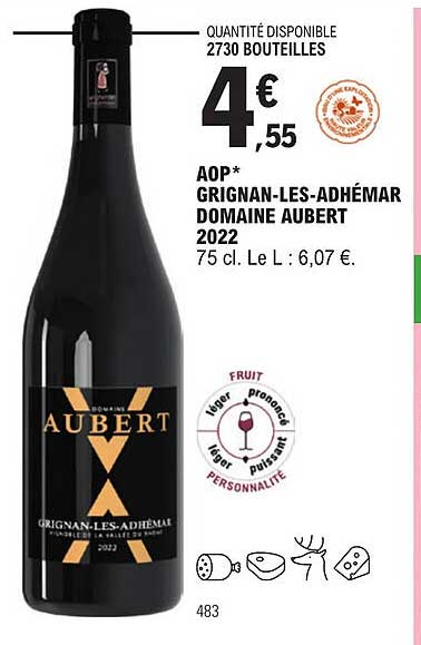 aop grignan-les-adhémar domaine aubert 2022