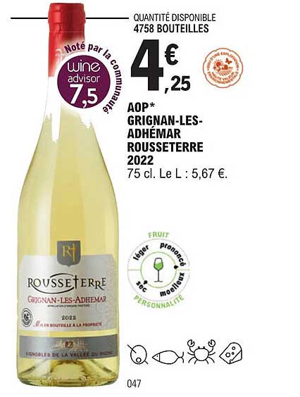 aop grignan-les-adhémar rousseterre 2022