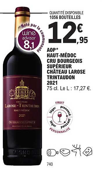 aop haut-médoc cru bourgeois supérieur château larose trintaudon 2021