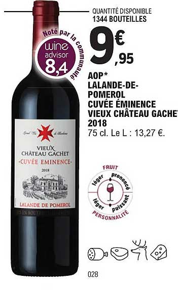 aop lalande-de-pomerol cuvée éminence vieux château gache 2018