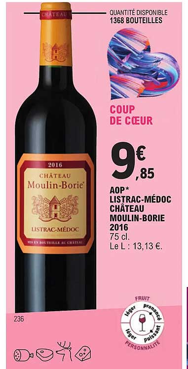 aop listrac-médoc château moulin-borie 2016