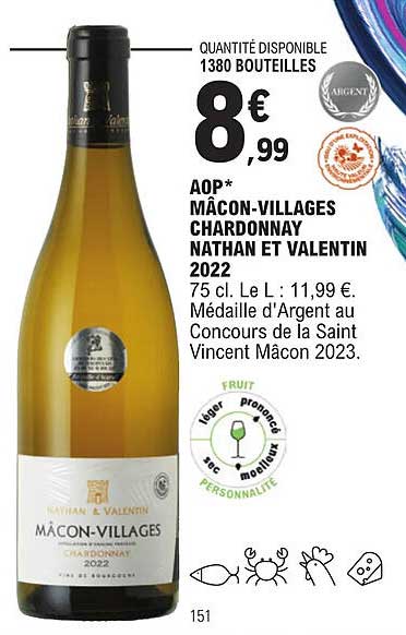 aop mâcon-villages chardonnay nathan et valentin 2022