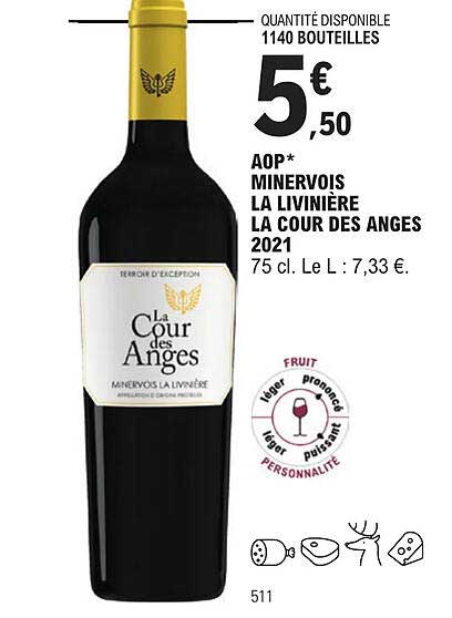 aop minervois la livinière la cour des anges 2021