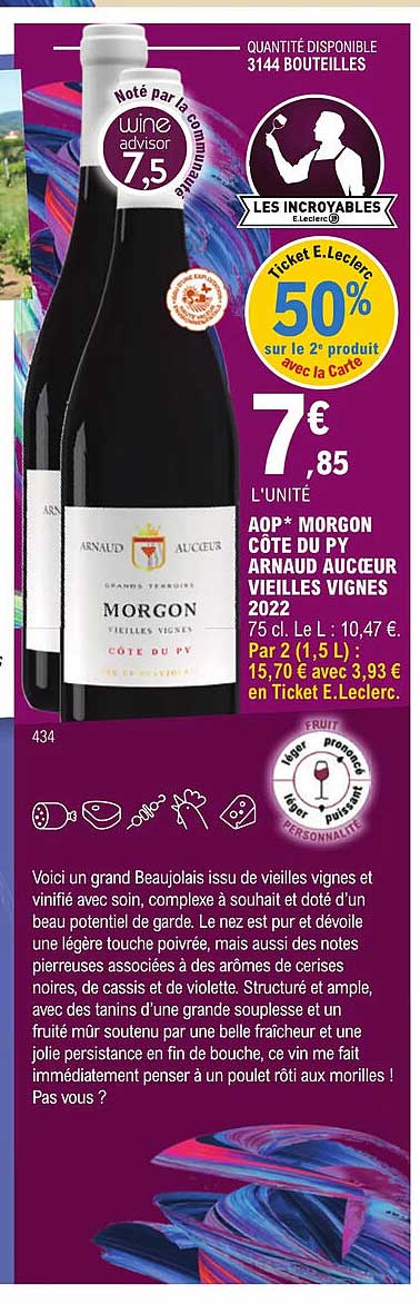 aop morgon côte du py arnaud au cœur vieilles vignes 2022