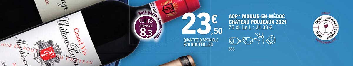 aop moulis-en-médoc château poujeaux 2021