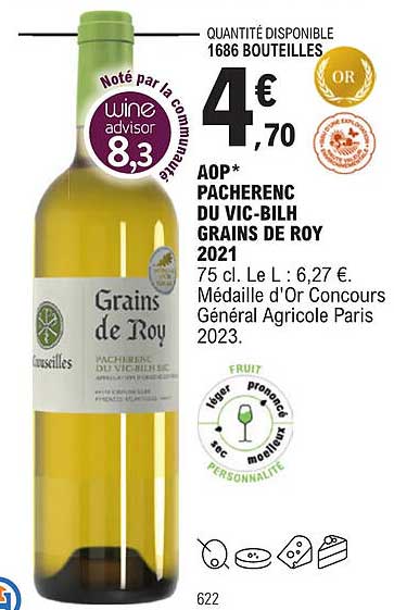 aop pacherenc du vic-bilh grains de roy 2021
