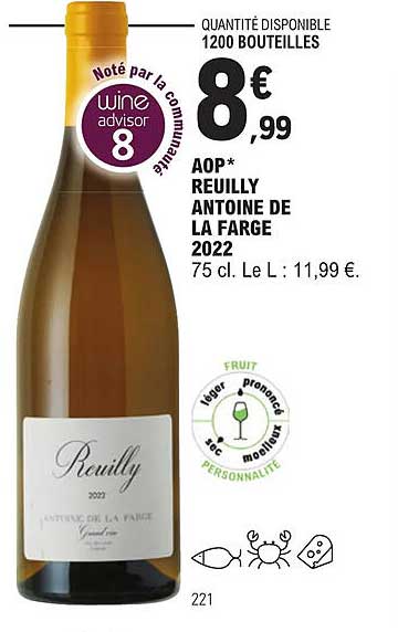 aop reuilly antoine de la farge 2022