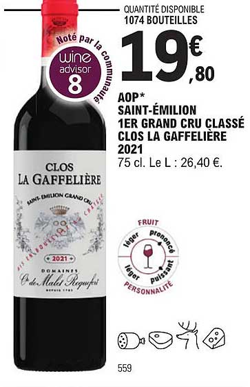 aop saint-émilion 1er grand cru classé clos la gaffelière 2021