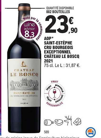 aop saint-estèphe cru bourgeois exceptionnel château le bosco 2021
