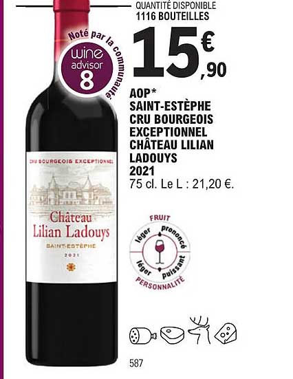aop saint-estèphe cru bourgeois exceptionnel château lilian ladouys 2021