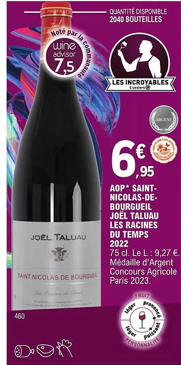 aop saint-nicolas-de-bourgueil joël taluau les racines du temps 2022