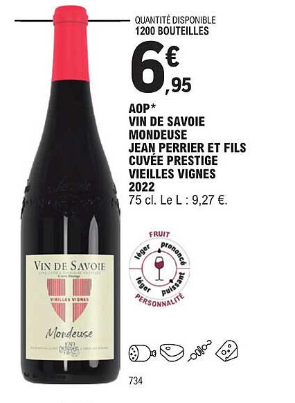aop vin de savoie mondeuse jean perrier et fils cuvée prestige vieilles vignes 2022