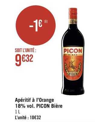 apéritif à l'orange 18% vol. picon bière