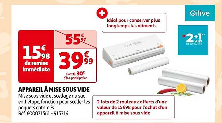 Appareil à Mise Sous Vide Qilive