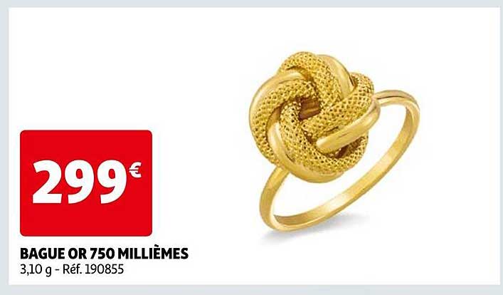 bague or 750 millièmes