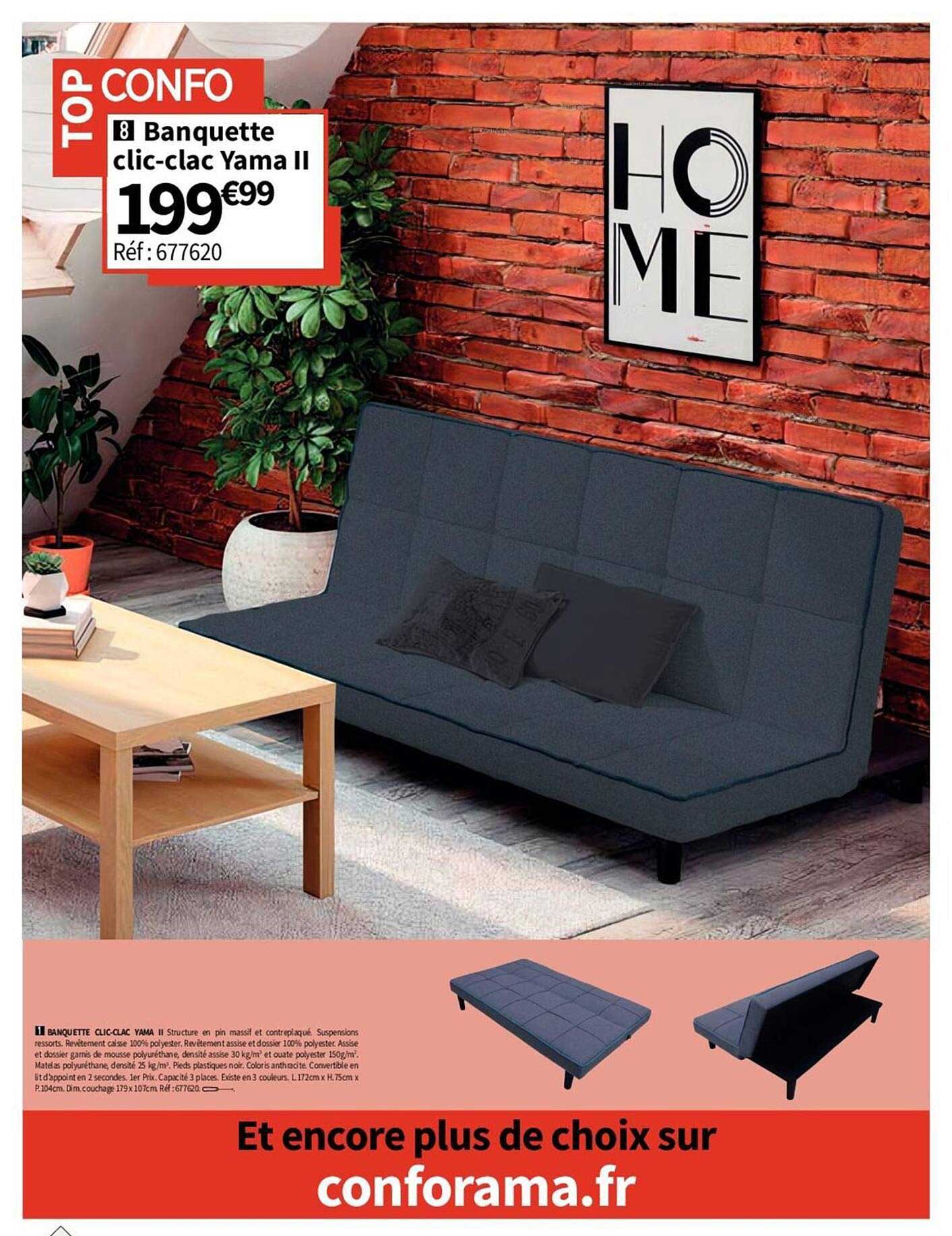 banquette clic-clac yama II