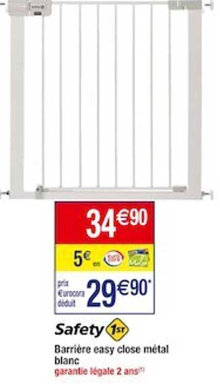 barrière easy close métal blanc safety 1st