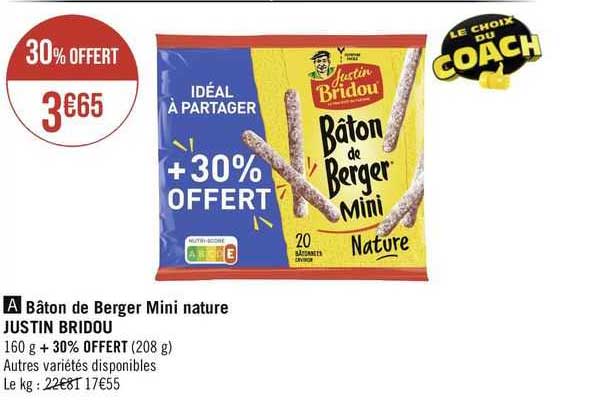 bâton de berger mini nature justin bridou
