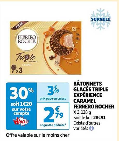 bâtonnets glacés triple expérience ferrero rocher