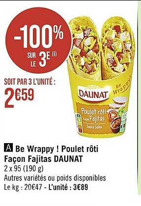 be wrappy ! poulet rôti façon fajitas daunat
