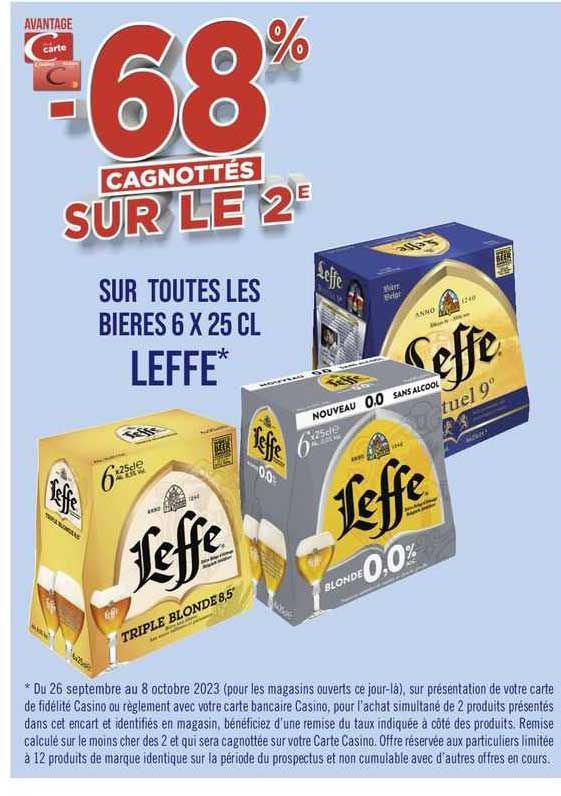 Bières 6 X 25 Cl Leffe