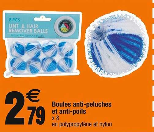 boules anti -peluches et anti-poils