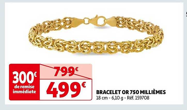 bracelet or 750 millièmes