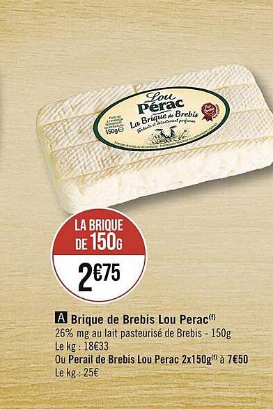 brique de brebis lou pérac ou pérail de brebis lou pérac