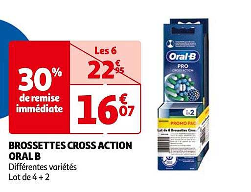 brossettes cross action oral b