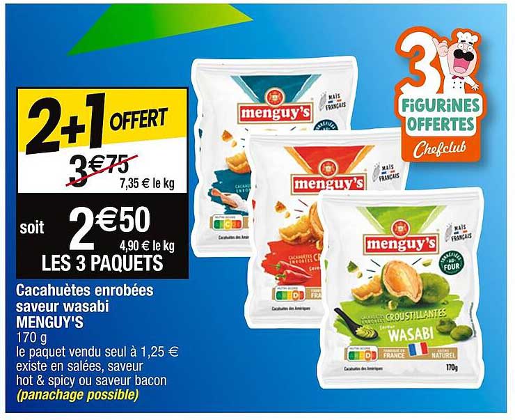 Cacahuètes Enrobées Saveur Wasabi Menguy's