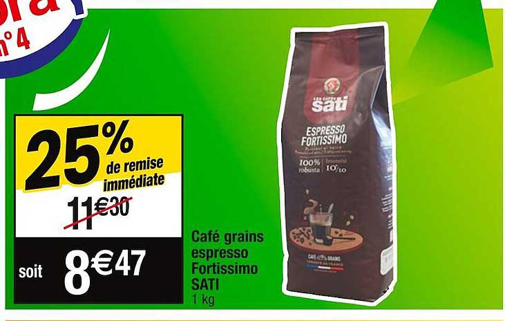 café grains espresso fortissimo sati
